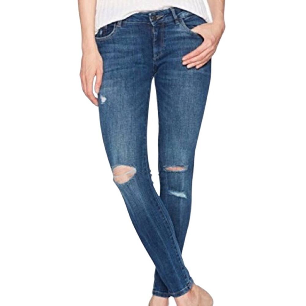 DL1961 Emma Power Legging in Pima Size 27 EUC Mid Rise Distressed Ankle Length